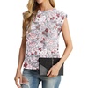 image:imageGRECERELLE Women 2026 Cap Sleeve Tops Summer Casual Tee Shirt Loose Crew Neck Basic Tank Trendy Work Vacation Outfits S2XLGray Azalea