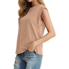 image:imageGRECERELLE Women 2026 Cap Sleeve Tops Summer Casual Tee Shirt Loose Crew Neck Basic Tank Trendy Work Vacation Outfits S2XLKhaki