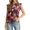 image:imageGRECERELLE Women 2026 Cap Sleeve Tops Summer Casual Tee Shirt Loose Crew Neck Basic Tank Trendy Work Vacation Outfits S2XLLagerstroemia Wine