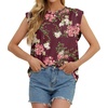 image:imageGRECERELLE Women 2026 Cap Sleeve Tops Summer Casual Tee Shirt Loose Crew Neck Basic Tank Trendy Work Vacation Outfits S2XLLagerstroemia Wine