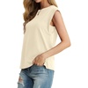 image:imageGRECERELLE Women 2026 Cap Sleeve Tops Summer Casual Tee Shirt Loose Crew Neck Basic Tank Trendy Work Vacation Outfits S2XLLight Yellow