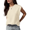 image:imageGRECERELLE Women 2026 Cap Sleeve Tops Summer Casual Tee Shirt Loose Crew Neck Basic Tank Trendy Work Vacation Outfits S2XLLight Yellow