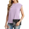 image:imageGRECERELLE Women 2026 Cap Sleeve Tops Summer Casual Tee Shirt Loose Crew Neck Basic Tank Trendy Work Vacation Outfits S2XLLilac Purple