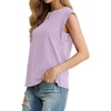 image:imageGRECERELLE Women 2026 Cap Sleeve Tops Summer Casual Tee Shirt Loose Crew Neck Basic Tank Trendy Work Vacation Outfits S2XLLilac Purple