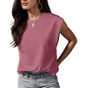 image:imageGRECERELLE Women 2026 Cap Sleeve Tops Summer Casual Tee Shirt Loose Crew Neck Basic Tank Trendy Work Vacation Outfits S2XLMauve