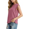 image:imageGRECERELLE Women 2026 Cap Sleeve Tops Summer Casual Tee Shirt Loose Crew Neck Basic Tank Trendy Work Vacation Outfits S2XLMauve