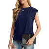 image:imageGRECERELLE Women 2026 Cap Sleeve Tops Summer Casual Tee Shirt Loose Crew Neck Basic Tank Trendy Work Vacation Outfits S2XLNavy Blue