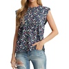 image:imageGRECERELLE Women 2026 Cap Sleeve Tops Summer Casual Tee Shirt Loose Crew Neck Basic Tank Trendy Work Vacation Outfits S2XLNavy White Flower