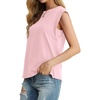 image:imageGRECERELLE Women 2026 Cap Sleeve Tops Summer Casual Tee Shirt Loose Crew Neck Basic Tank Trendy Work Vacation Outfits S2XLPink