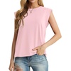 image:imageGRECERELLE Women 2026 Cap Sleeve Tops Summer Casual Tee Shirt Loose Crew Neck Basic Tank Trendy Work Vacation Outfits S2XLPink