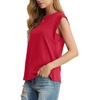 image:imageGRECERELLE Women 2026 Cap Sleeve Tops Summer Casual Tee Shirt Loose Crew Neck Basic Tank Trendy Work Vacation Outfits S2XLRed