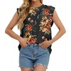 image:imageGRECERELLE Women 2026 Cap Sleeve Tops Summer Casual Tee Shirt Loose Crew Neck Basic Tank Trendy Work Vacation Outfits S2XLRed Brown Black