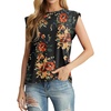 image:imageGRECERELLE Women 2026 Cap Sleeve Tops Summer Casual Tee Shirt Loose Crew Neck Basic Tank Trendy Work Vacation Outfits S2XLRed Brown Black