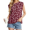 image:imageGRECERELLE Women 2026 Cap Sleeve Tops Summer Casual Tee Shirt Loose Crew Neck Basic Tank Trendy Work Vacation Outfits S2XLRed Love