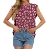 image:imageGRECERELLE Women 2026 Cap Sleeve Tops Summer Casual Tee Shirt Loose Crew Neck Basic Tank Trendy Work Vacation Outfits S2XLRed Love