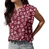 image:imageGRECERELLE Women 2026 Cap Sleeve Tops Summer Casual Tee Shirt Loose Crew Neck Basic Tank Trendy Work Vacation Outfits S2XLRed Love