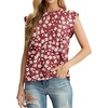 image:imageGRECERELLE Women 2026 Cap Sleeve Tops Summer Casual Tee Shirt Loose Crew Neck Basic Tank Trendy Work Vacation Outfits S2XLRed Sunflower