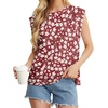 image:imageGRECERELLE Women 2026 Cap Sleeve Tops Summer Casual Tee Shirt Loose Crew Neck Basic Tank Trendy Work Vacation Outfits S2XLRed Sunflower