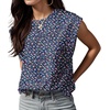 image:imageGRECERELLE Women 2026 Cap Sleeve Tops Summer Casual Tee Shirt Loose Crew Neck Basic Tank Trendy Work Vacation Outfits S2XLRose Pink Flower