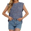 image:imageGRECERELLE Women 2026 Cap Sleeve Tops Summer Casual Tee Shirt Loose Crew Neck Basic Tank Trendy Work Vacation Outfits S2XLRose Pink Flower