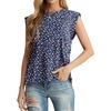 image:imageGRECERELLE Women 2026 Cap Sleeve Tops Summer Casual Tee Shirt Loose Crew Neck Basic Tank Trendy Work Vacation Outfits S2XLRose Pink Flower