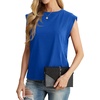 image:imageGRECERELLE Women 2026 Cap Sleeve Tops Summer Casual Tee Shirt Loose Crew Neck Basic Tank Trendy Work Vacation Outfits S2XLRoyal Blue