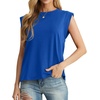 image:imageGRECERELLE Women 2026 Cap Sleeve Tops Summer Casual Tee Shirt Loose Crew Neck Basic Tank Trendy Work Vacation Outfits S2XLRoyal Blue