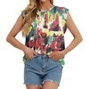image:imageGRECERELLE Women 2026 Cap Sleeve Tops Summer Casual Tee Shirt Loose Crew Neck Basic Tank Trendy Work Vacation Outfits S2XLWhite Ink Red