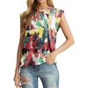 image:imageGRECERELLE Women 2026 Cap Sleeve Tops Summer Casual Tee Shirt Loose Crew Neck Basic Tank Trendy Work Vacation Outfits S2XLWhite Ink Red