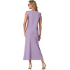 image:imageGRECERELLE Women Summer 2 Piece Sets Round Neck WrinkleFree Top amp Elastic Waist Midi Fishtail Skirt with PocketsXS3XLAura Indigo