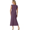 image:imageGRECERELLE Women Summer 2 Piece Sets Round Neck WrinkleFree Top amp Elastic Waist Midi Fishtail Skirt with PocketsXS3XLRosewood
