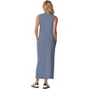 image:imageGRECERELLE Women Summer Casual 2 Piece Sets MockNeck Top amp Side Slit SkirtDenim Blue