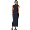 image:imageGRECERELLE Women Summer Casual 2 Piece Sets MockNeck Top amp Side Slit SkirtNavy Blue