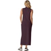 image:imageGRECERELLE Women Summer Casual 2 Piece Sets MockNeck Top amp Side Slit SkirtRosewood