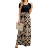 image:imageGRECERELLE Women Summer Casual Maxi Long Dress Short Sleeve Crew Neck with Pockets Size S3XLAkhaki