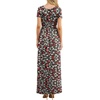 image:imageGRECERELLE Women Summer Casual Maxi Long Dress Short Sleeve Crew Neck with Pockets Size S3XLBlack Daffodil