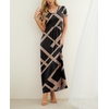 image:imageGRECERELLE Women Summer Casual Maxi Long Dress Short Sleeve Crew Neck with Pockets Size S3XLBlack Rectangle