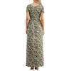 image:imageGRECERELLE Women Summer Casual Maxi Long Dress Short Sleeve Crew Neck with Pockets Size S3XLBlack Yellow Floral