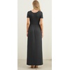 image:imageGRECERELLE Women Summer Casual Maxi Long Dress Short Sleeve Crew Neck with Pockets Size S3XLDark Gray