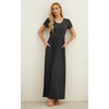 image:imageGRECERELLE Women Summer Casual Maxi Long Dress Short Sleeve Crew Neck with Pockets Size S3XLDark Gray