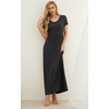 image:imageGRECERELLE Women Summer Casual Maxi Long Dress Short Sleeve Crew Neck with Pockets Size S3XLDark Gray