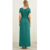 image:imageGRECERELLE Women Summer Casual Maxi Long Dress Short Sleeve Crew Neck with Pockets Size S3XLEmerald Blue