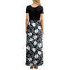 image:imageGRECERELLE Women Summer Casual Maxi Long Dress Short Sleeve Crew Neck with Pockets Size S3XLFlowerwhite Lily