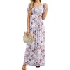 image:imageGRECERELLE Women Summer Casual Maxi Long Dress Short Sleeve Crew Neck with Pockets Size S3XLGray Azalea