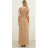 image:imageGRECERELLE Women Summer Casual Maxi Long Dress Short Sleeve Crew Neck with Pockets Size S3XLKhaki