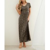 image:imageGRECERELLE Women Summer Casual Maxi Long Dress Short Sleeve Crew Neck with Pockets Size S3XLLd Dark Khaki