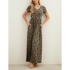 image:imageGRECERELLE Women Summer Casual Maxi Long Dress Short Sleeve Crew Neck with Pockets Size S3XLLd Khaki