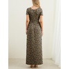 image:imageGRECERELLE Women Summer Casual Maxi Long Dress Short Sleeve Crew Neck with Pockets Size S3XLLd Khaki