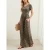 image:imageGRECERELLE Women Summer Casual Maxi Long Dress Short Sleeve Crew Neck with Pockets Size S3XLLd Khaki