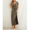 image:imageGRECERELLE Women Summer Casual Maxi Long Dress Short Sleeve Crew Neck with Pockets Size S3XLLd Khaki
